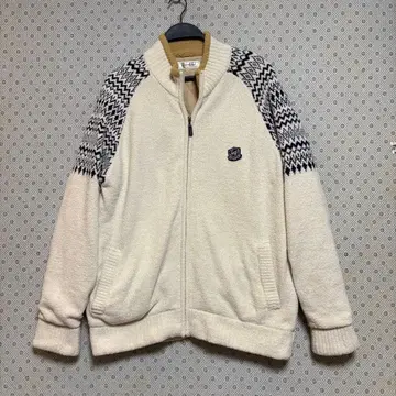 골든 베어 충전솜 패딩 니트 블루종 목 플리스 LL