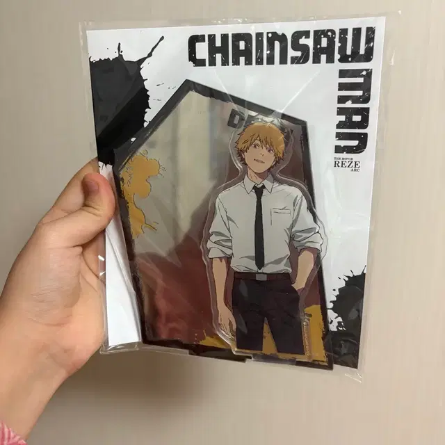 미개봉 체인소맨 팝업 레제 덴지 투광 아크릴 스탠드 아크릴블록 원가양도