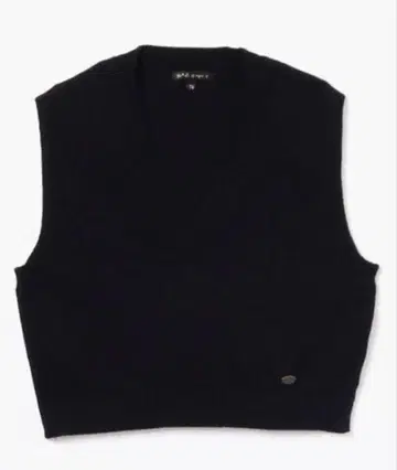 블랙 V넥 니트 숏 베스트 M 사이즈 상당