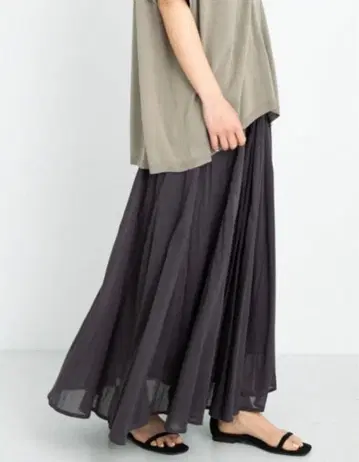 URBAN RESEARCH 플레어 스커트 그레이