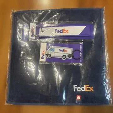 FedEx LED 라이트 홀더와 키링과 손수건 세트
