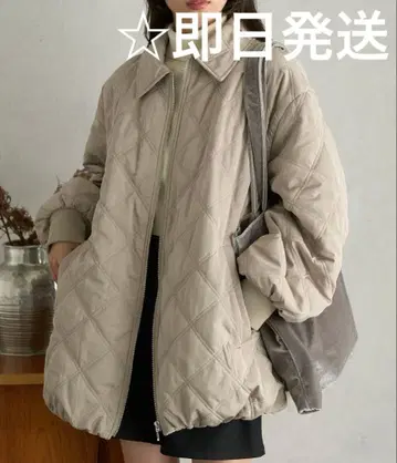 더블 스티치 퀼팅 코트