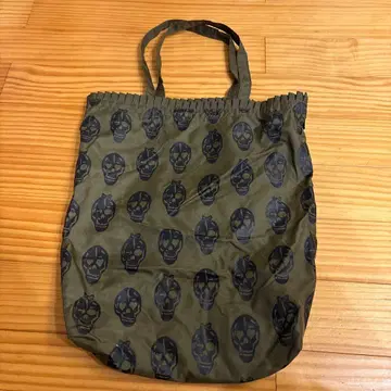 Ray BEAMS 스컬 패턴 토트백