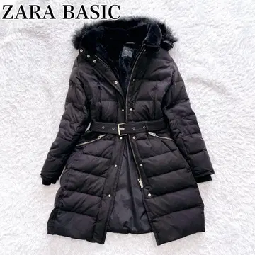 자라 베이직 퍼 보아 2way 두툼한 다운 코트