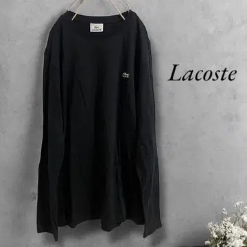 라코스테 LACOSTE 로고 자수 크루넥 롱 슬리브 T셔츠 5
