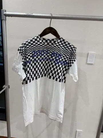 가르송 체커 패턴 티셔츠