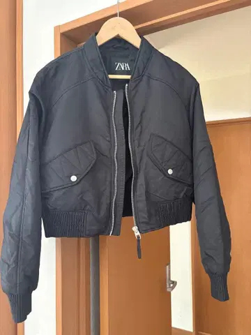 ZARA 블랙 봄버 자켓 M