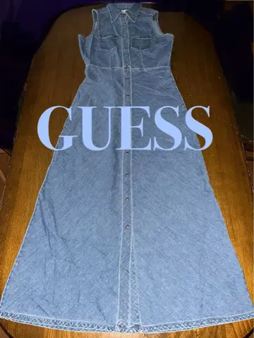 GUESS 데님 슬리브리스 셔츠 원피스 사이즈 9