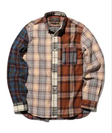 BEAMS 체크 무늬 플란넬 셔츠 M