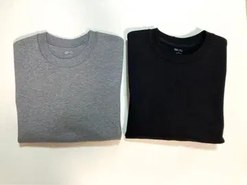 UNIQLO C 오버사이즈 스웨트 셔츠 그레이 블랙 2종 세트