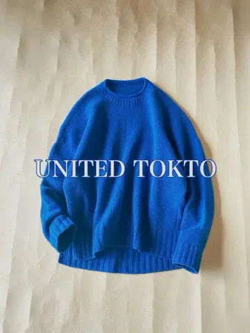 UNITED TOKYO 라무 울 캐시미어 홀 가먼트 크루넥 니트