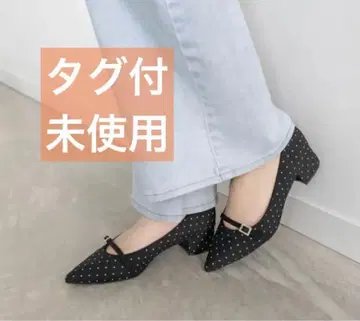 도트 무늬 스틸레토 펌프스