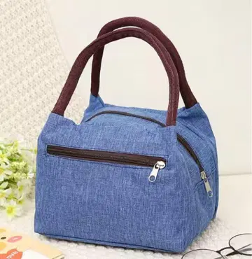 데님 토트백 지퍼 포함