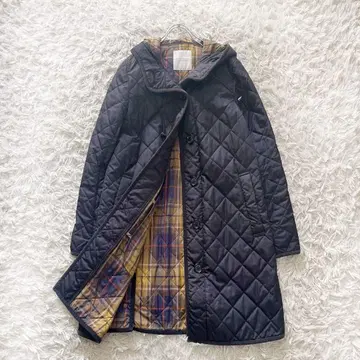 매킨토시 필로소피 후디드 퀼팅 롱 코트