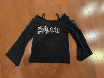 [ y2k 오프숄더 블랙 상의 ] 리메이크 제품, 하나뿐인 아이템