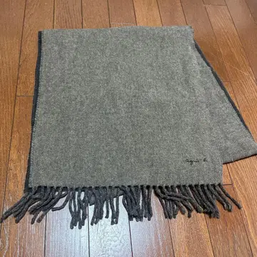 아네스베 리버서블 울 머플러 다크 브라운 라이트 브라운