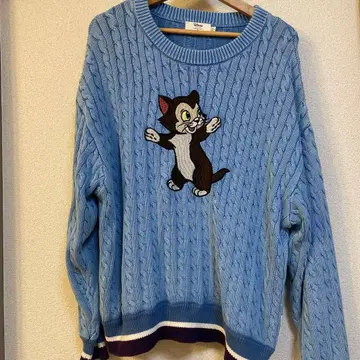 디즈니 moussy 자수 니트 스웨터