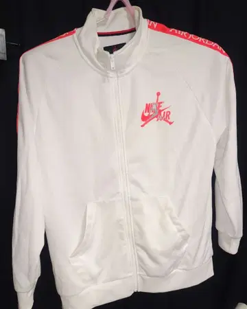 Jordan 집업 자켓 화이트/레드