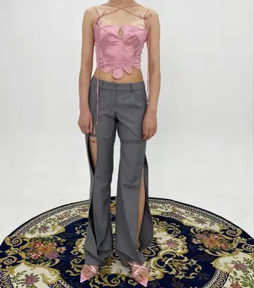 No dress 그레이 슬릿 팬츠 No dress