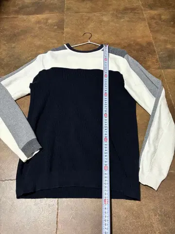 ZARA MAN 컬러 블록 니트 스웨터 L 사이즈