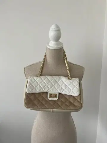 Maury Murano made in Italy 부드러운 가죽 투톤 백