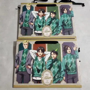 진격의 거인 이케프리 구매 혜택 종이 봉투 쇼핑백 2장