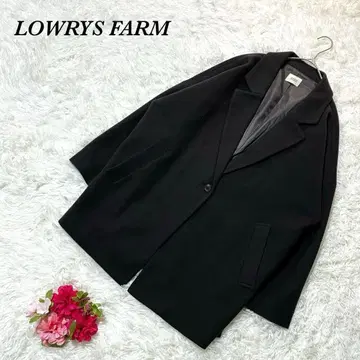 로리즈팜 체스터 코트 블랙 F 오버 사이즈 루즈핏