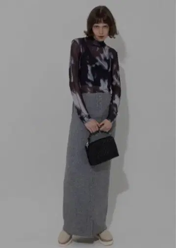 AMAIL 2way knit slit skirt 니트 스커트