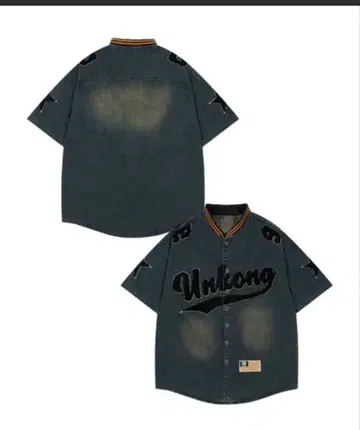 [ HOOK ] 빈티지 베이스볼 데님 셔츠