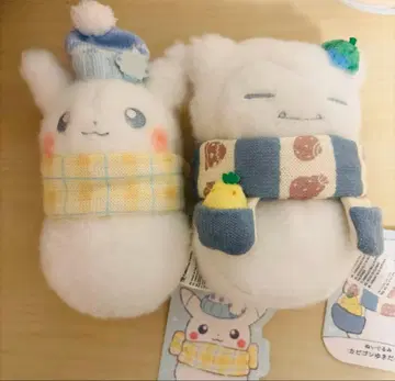 2개 세트! 포켓몬 눈사람 봉제 인형 피카츄 카비곤