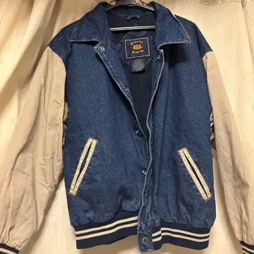 구제 데님 바시티 자켓 남성용 자켓