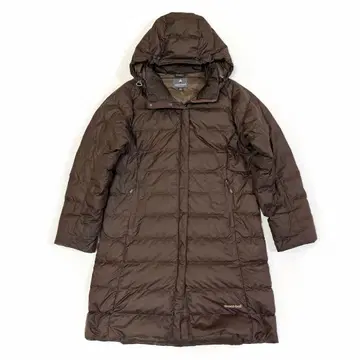 몽벨 트래블 다운 롱 코트 다운 자켓 후드 브라운 XL