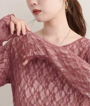 내추럴 꾸뛰르 리버서블 레이스 상의