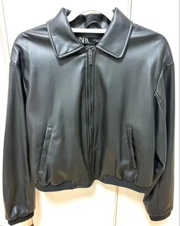 인조 가죽 블루종 가죽 자켓 ZARA S