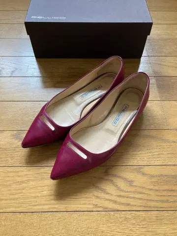 펠리코 와인 레드 플랫 펌프스