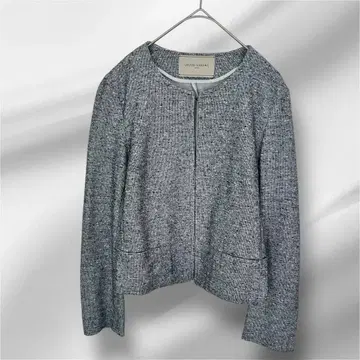 유나이티드 애로우즈 트위드 mix 노카라 자켓 M 사이즈