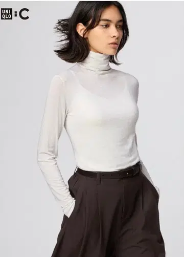 2장 세트 유니클로 울트라 웜 히트텍 캐시미어 블렌드 터틀넥 T XL&L