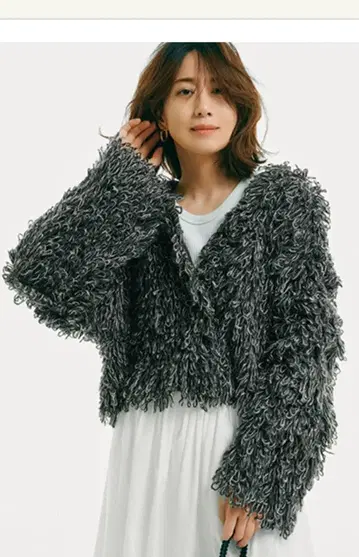 새상품! 크롭 루프얀 가디건