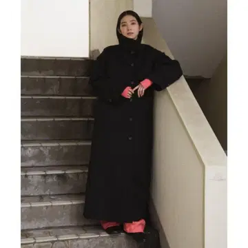 ENOF air long coat black M