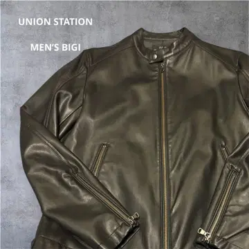 UNION STATION 남성용 비기 L 가죽 자켓 컨디션 최상