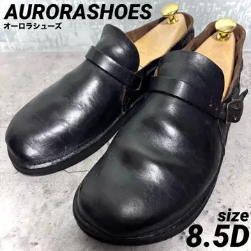 [ 희소 사이즈! ] 오로라 슈즈 미들 잉글리쉬 블랙 8.5 가죽 신발