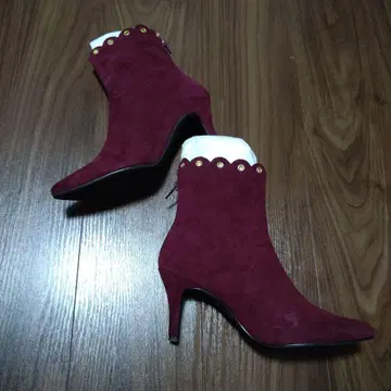 Launalea 와인 레드 스웨이드 부티