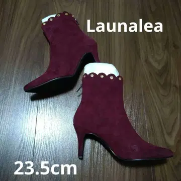 Launalea 와인 레드 스웨이드 부티