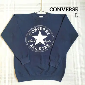 CONVERSE All Star 트레이닝복 맨투맨 네이비 속기모 L