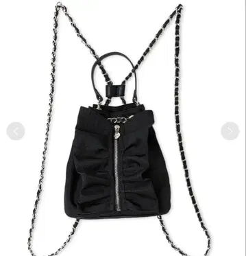 블랙 미사용 새상품 체인 숄더 프릴 백 셀포드 CELFORD