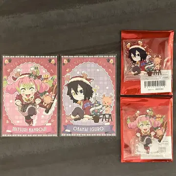 귀멸의 칼날 크리스마스 아크릴 스탠드 엽서 칸로지 미츠리 이쿠로 오바나이