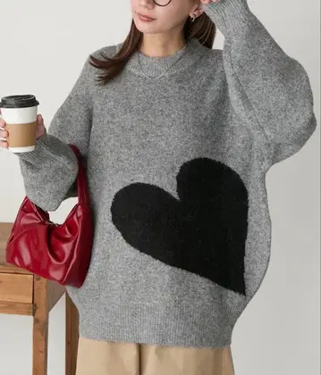 bonlecill 하트 스웨터 니트