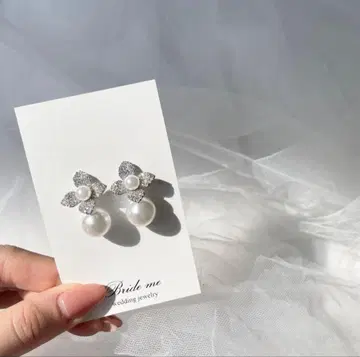 Bride me 펄 귀걸이 [ ZP-01 큐빅 지르코니아 ]