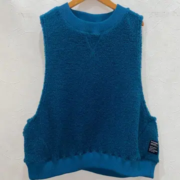 루필리안 블루그린 플리스 보아 크루넥 베스트 새상품