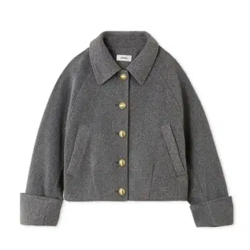 [ 미사용 새상품 ] SNIDEL 스탠칼라 메탈 버튼 자켓 그레이